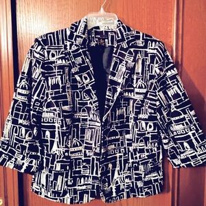 Grace Elements Black/White Jacket Sz 8